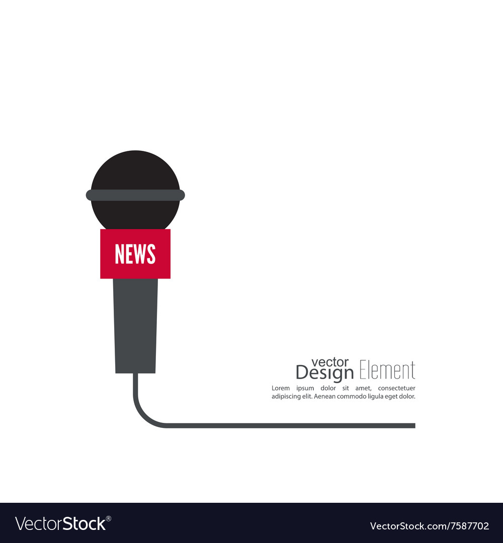 Microphone with a wire Royalty Free Vector Image