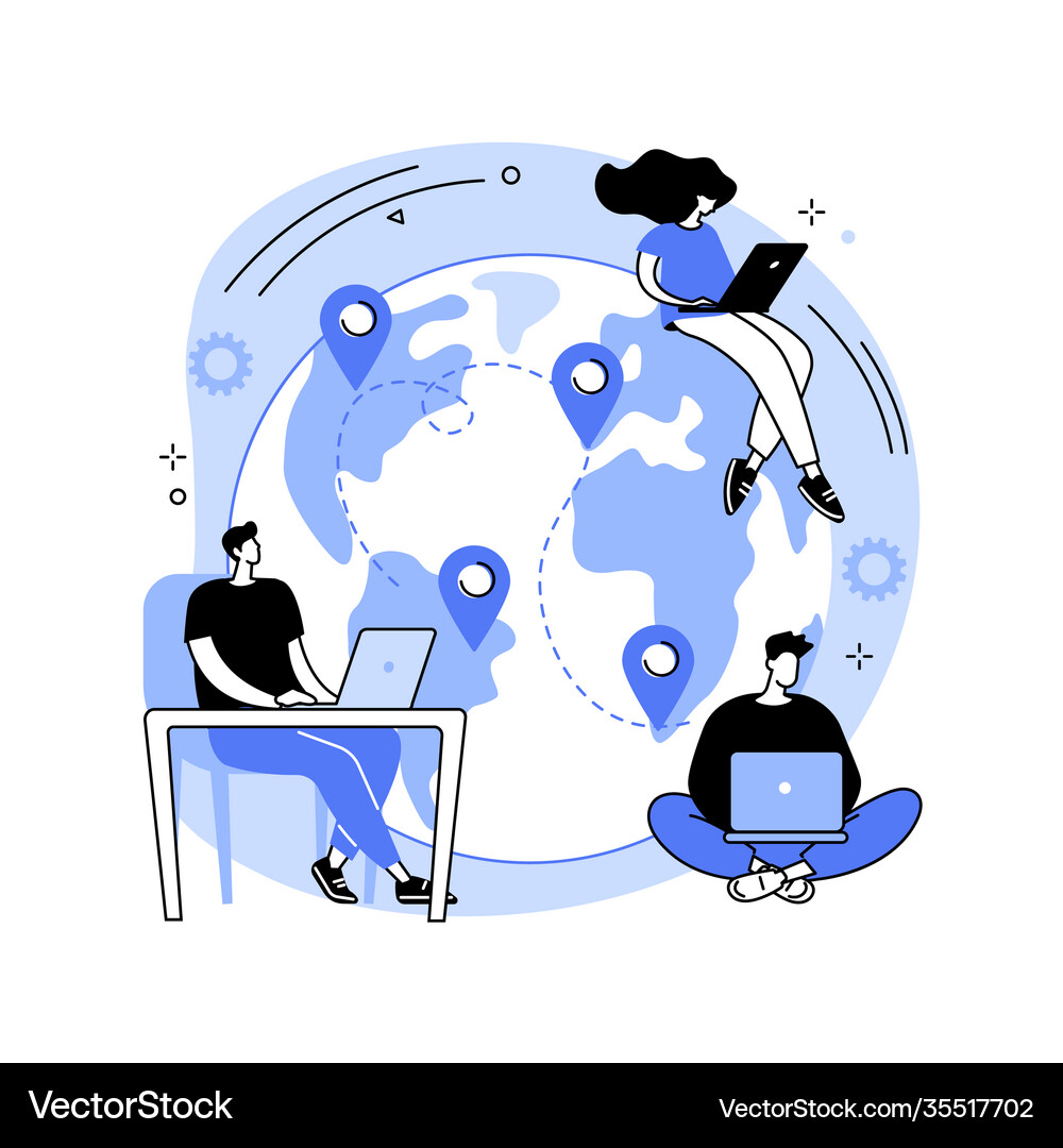 Outsourcing abstract concept Royalty Free Vector Image