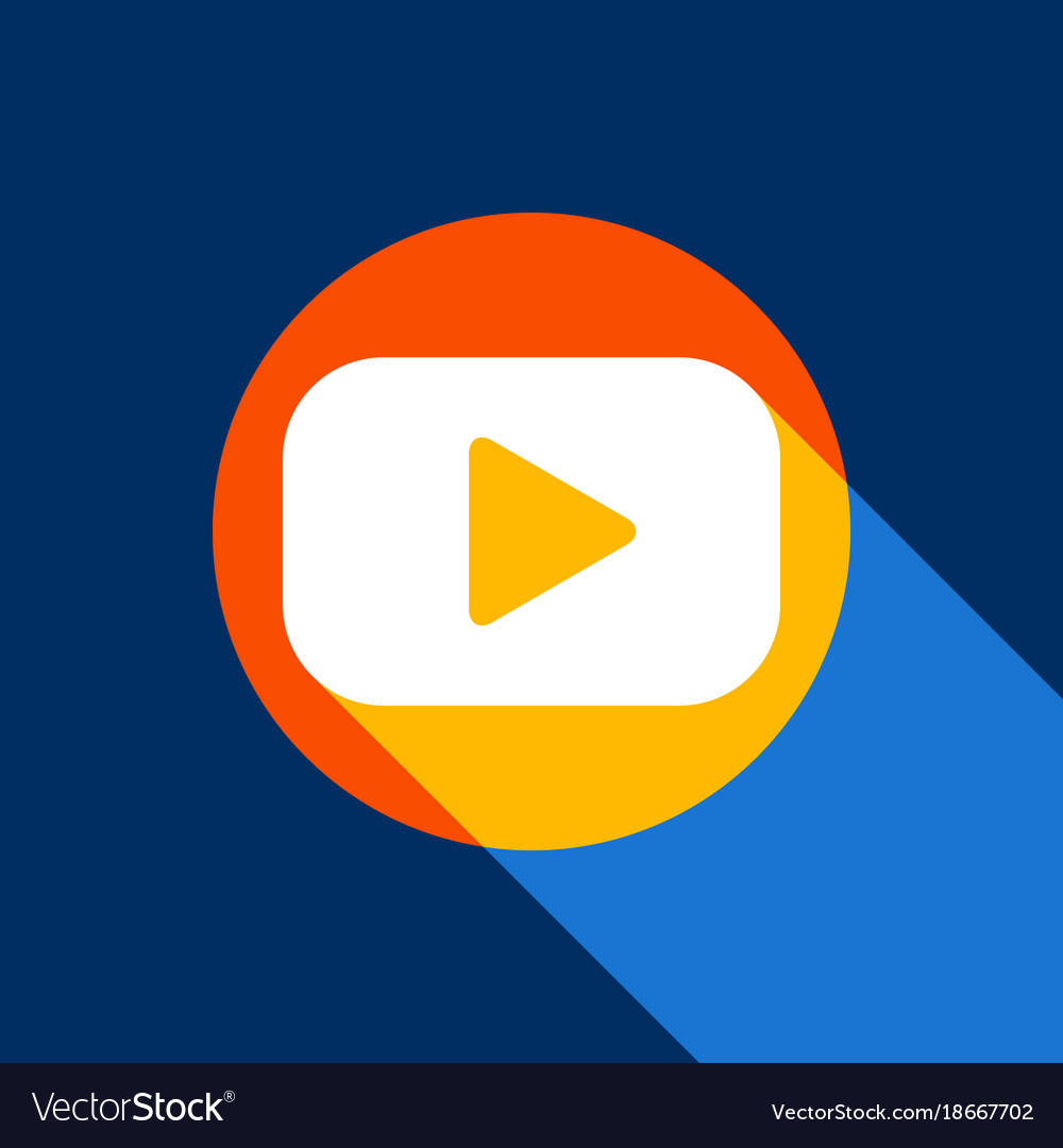 Play button sign white icon on tangelo