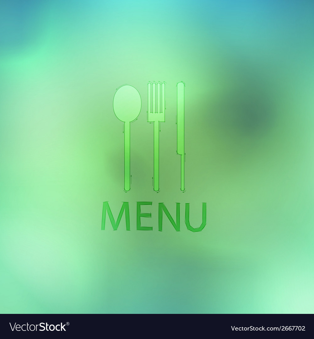 Recycled Fork and Knife on Abstract Background