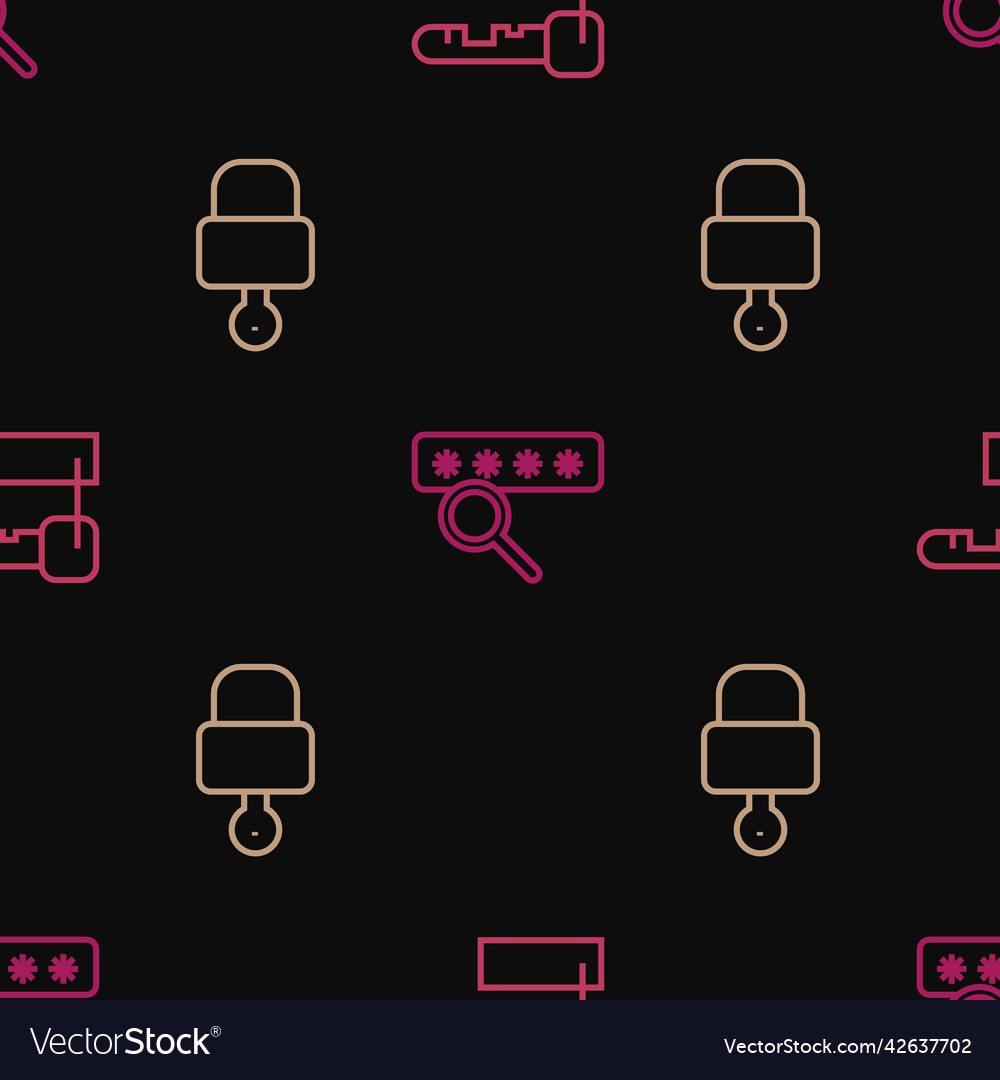 Set line marked key lock and password