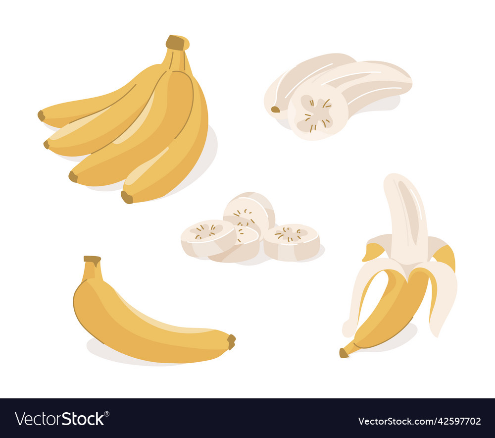 Set of icons with fruit