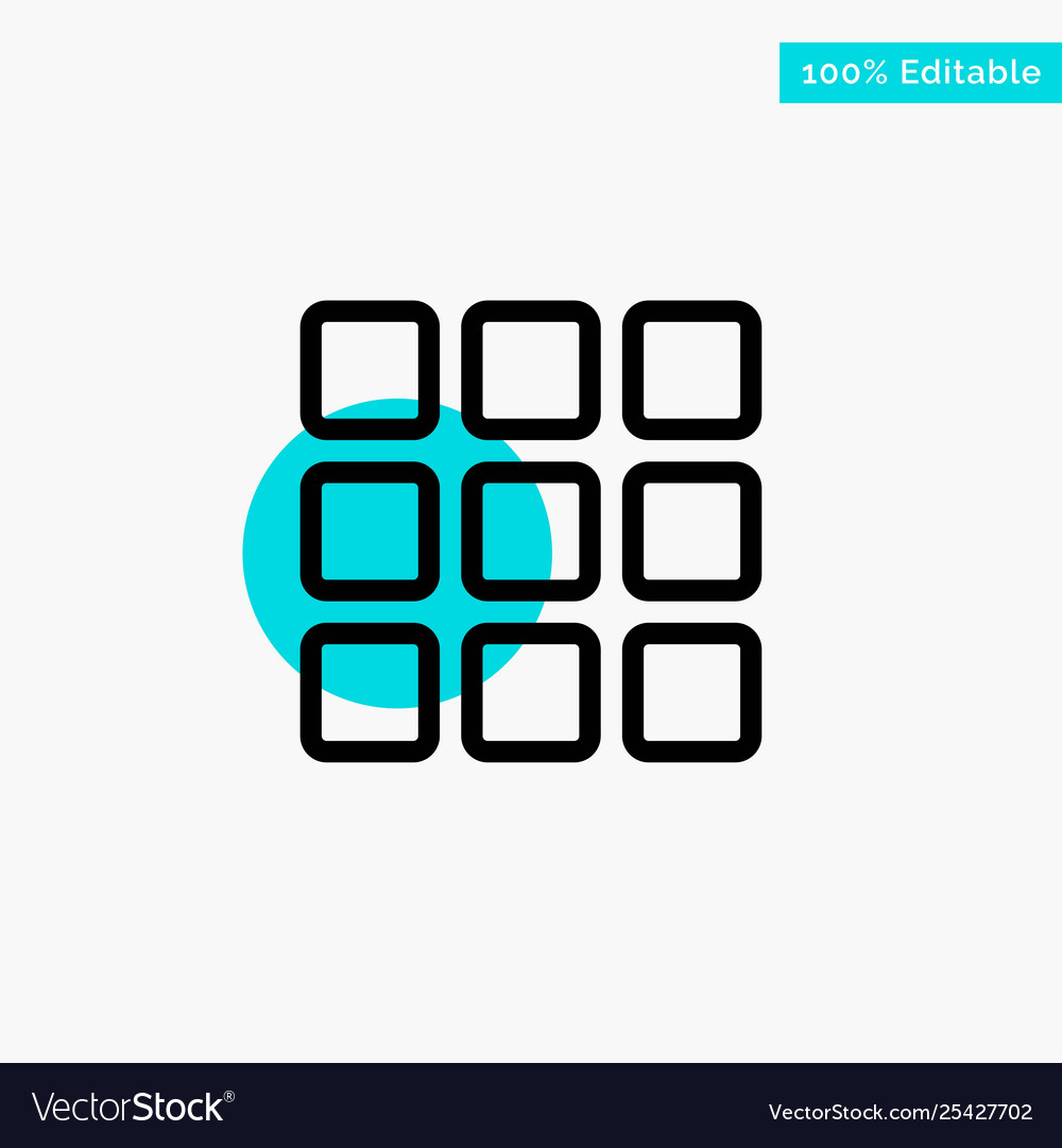 Web grid shape squares turquoise highlight circle vector image Web grid shape squares turquoise highlight circle