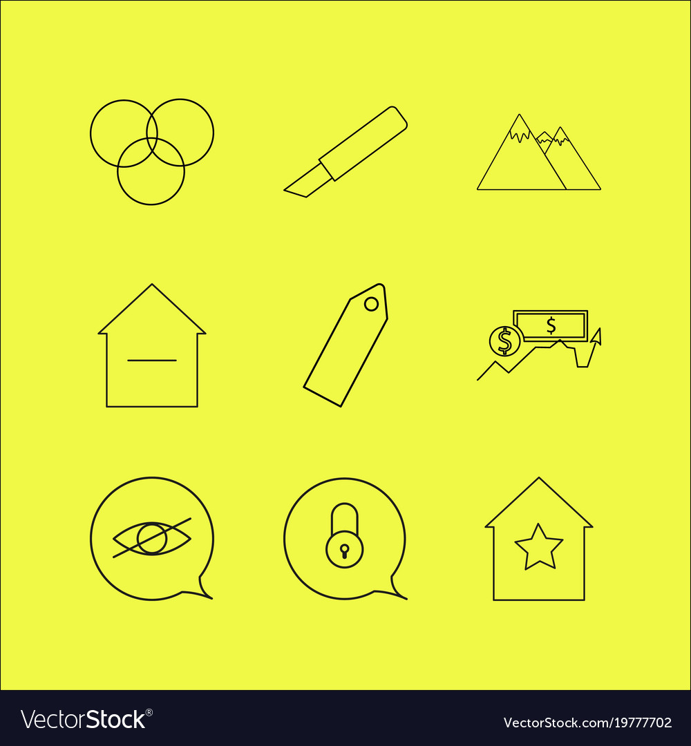 Web linear icon set simple outline icons