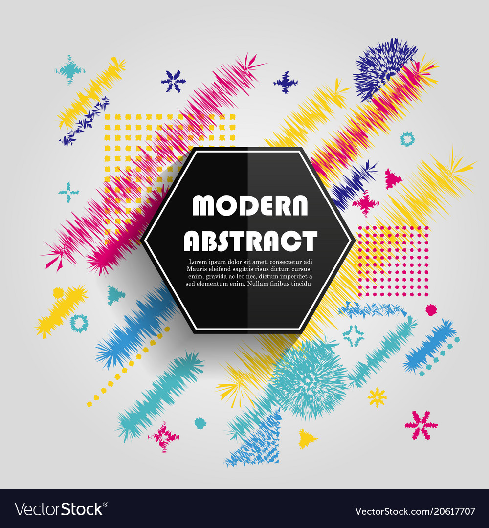 Abstract colorful geometric pattern design vector image Abstract colorful geometric pattern design
