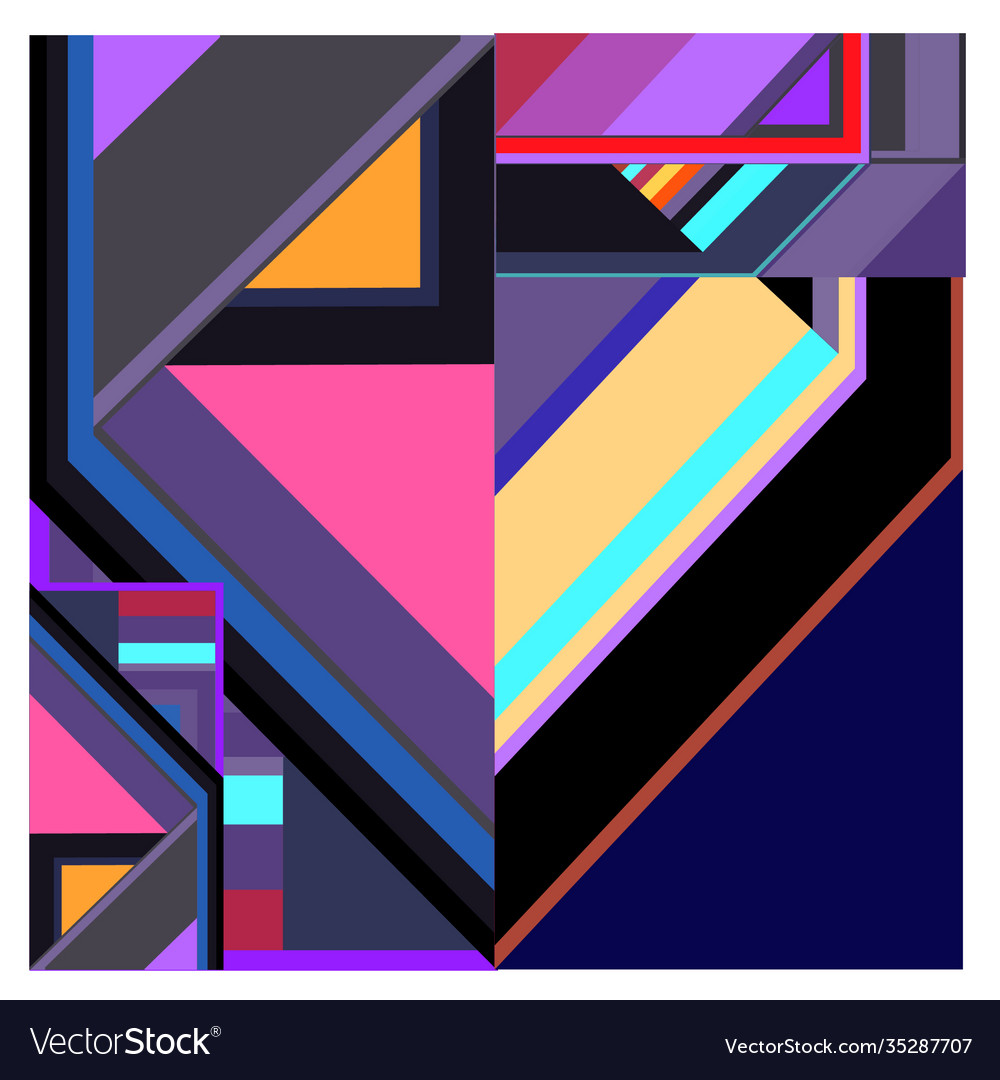 Colorful geometric and curve background pattern
