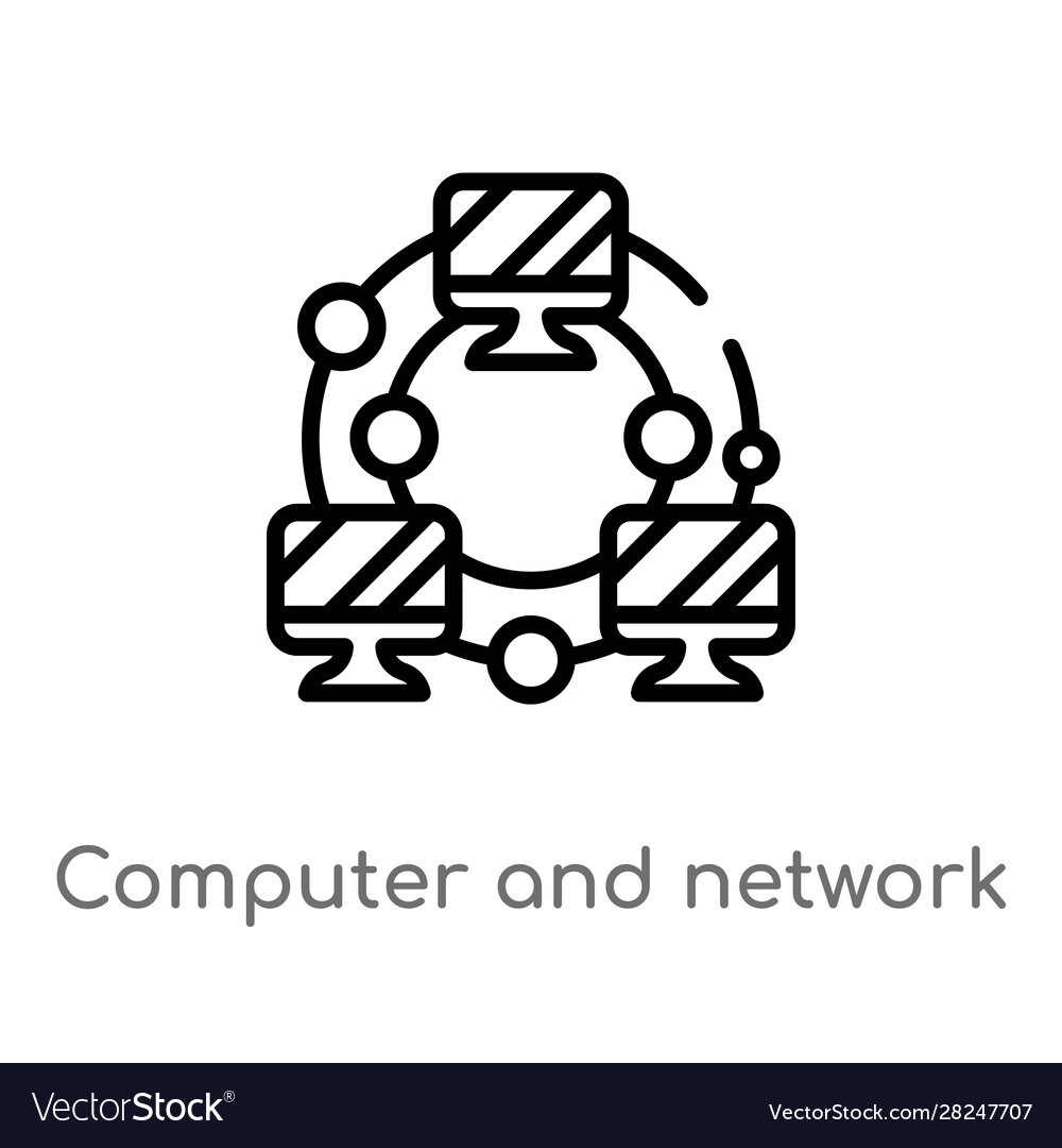 Computer Network Icon - Isolated