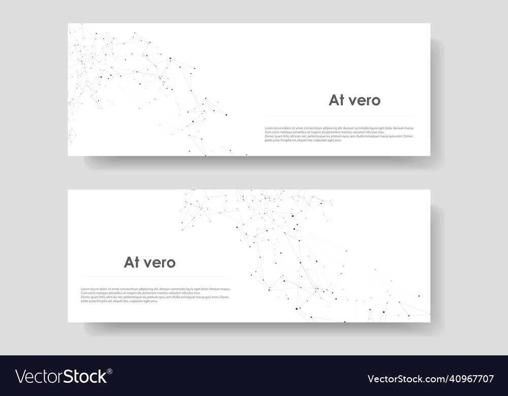 Design banner network with connect dots vector image Design banner network with connect dots