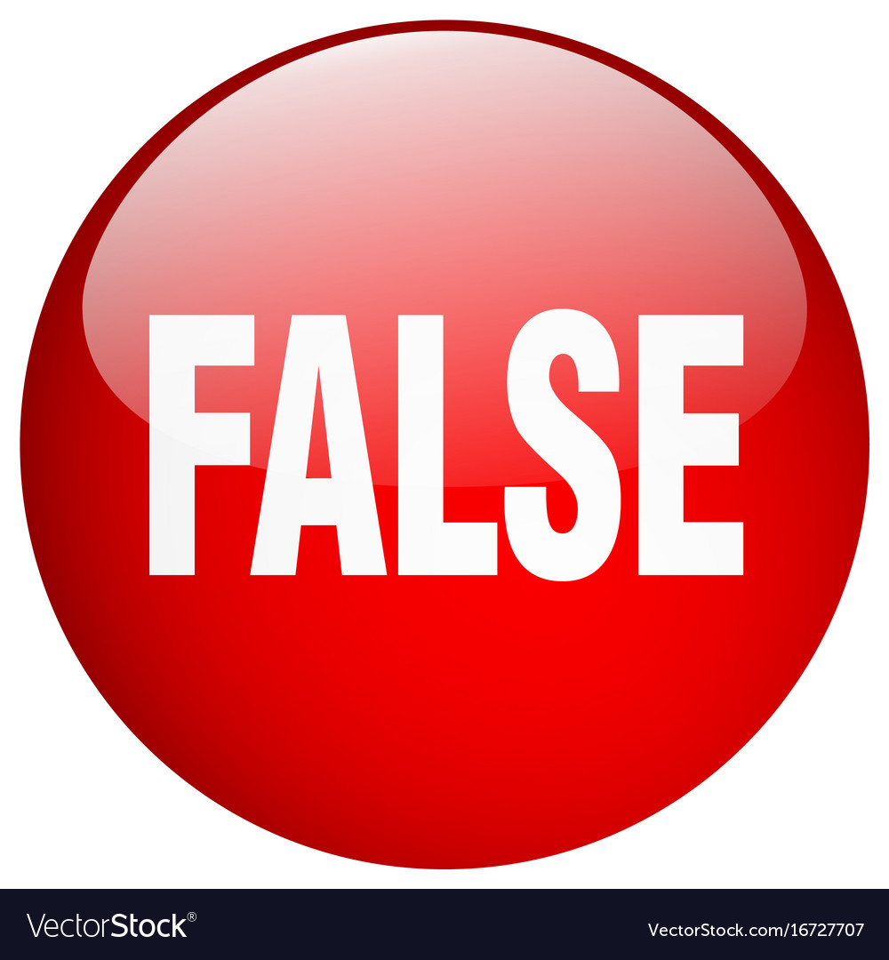 False red round gel isolated push button