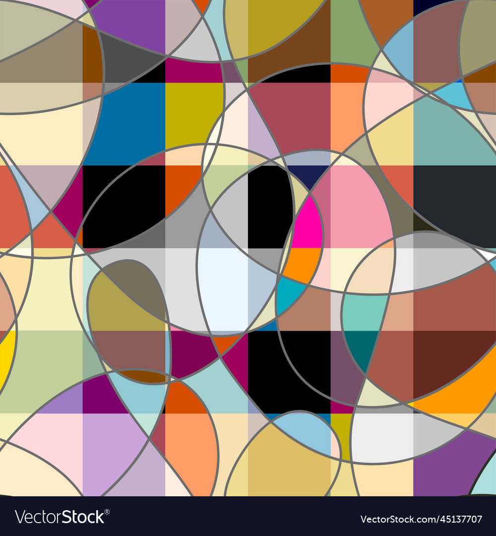 Geometric abstract pattern intersection patchwork vector image Geometric abstract pattern intersection patchwork