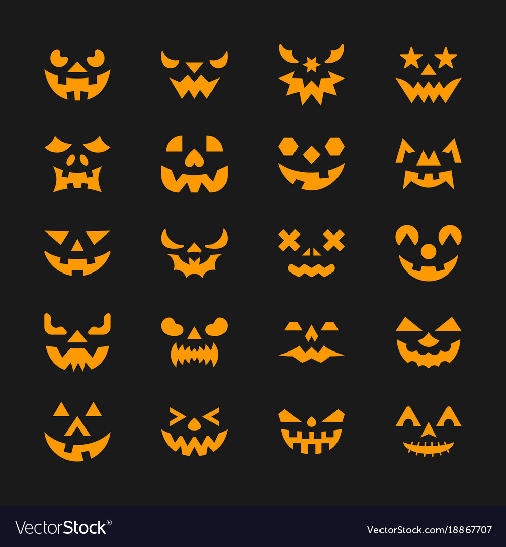 Halloween flat design symbol collection