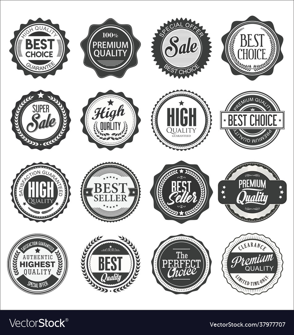 High quality vintage set seals and stamps Vector Image