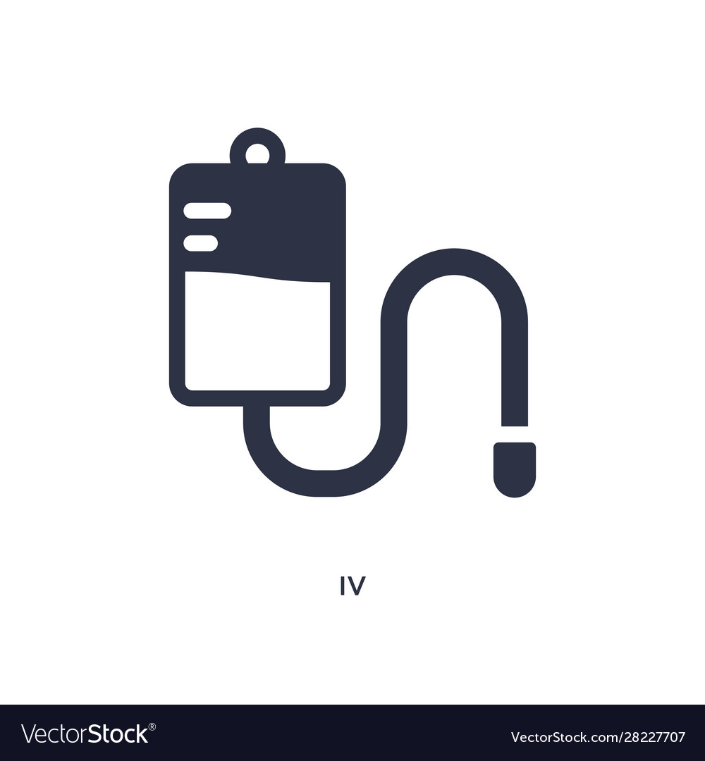 Iv icon on white background simple element from