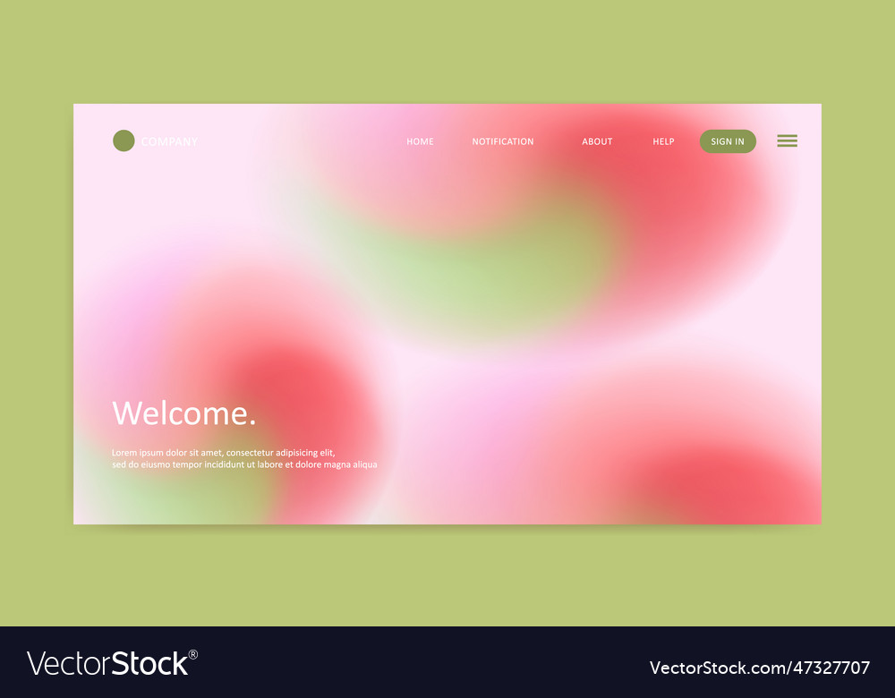 Landing page gradient mesh background