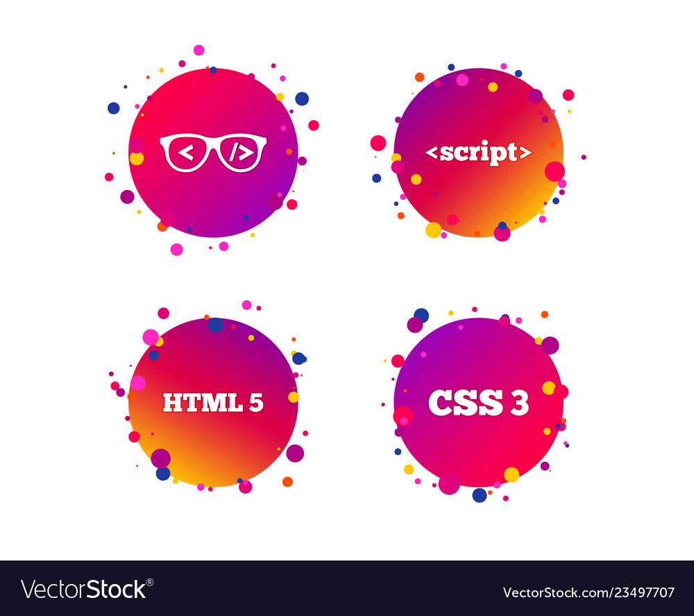 Programmierer Codierer Gläser html Markup Sprache vector image Programmierer Codierer Gläser html Markup Sprache