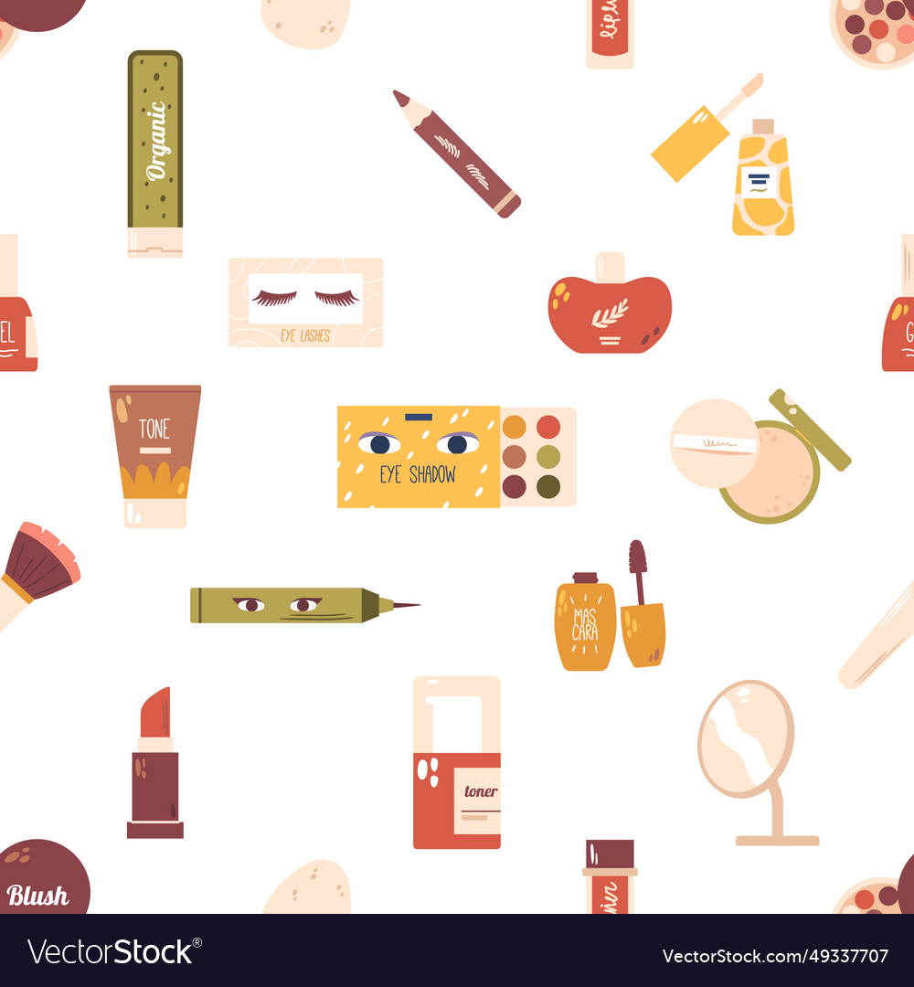 Seamless pattern featuring colorful and playful