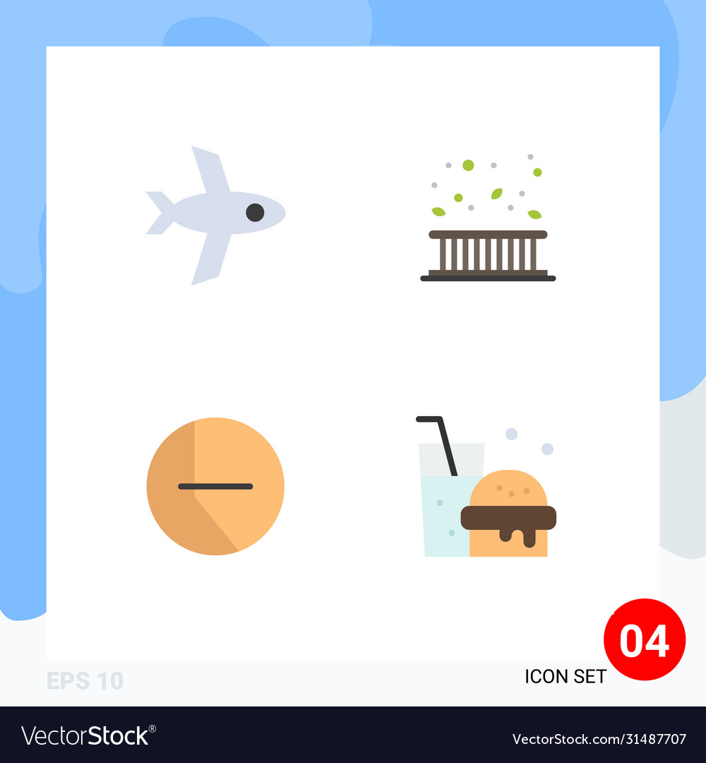 4 moderne ui Symbole Symbole Zeichen Zeichen für den Flug