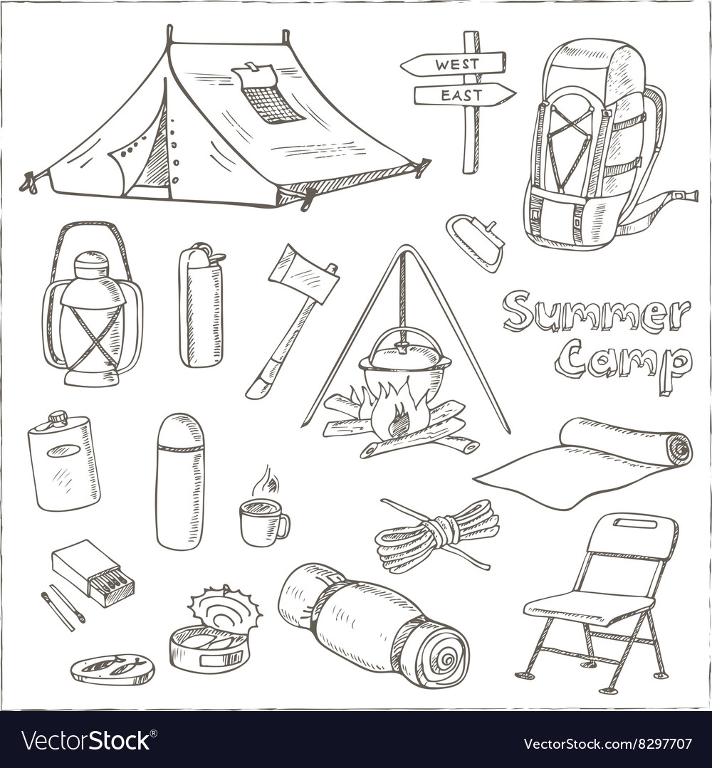 camping equipment set