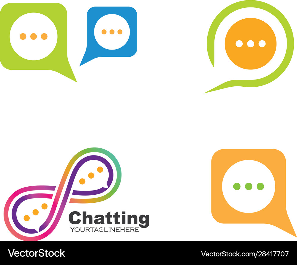 Speech bubble logo icon Royalty Free Vector Image