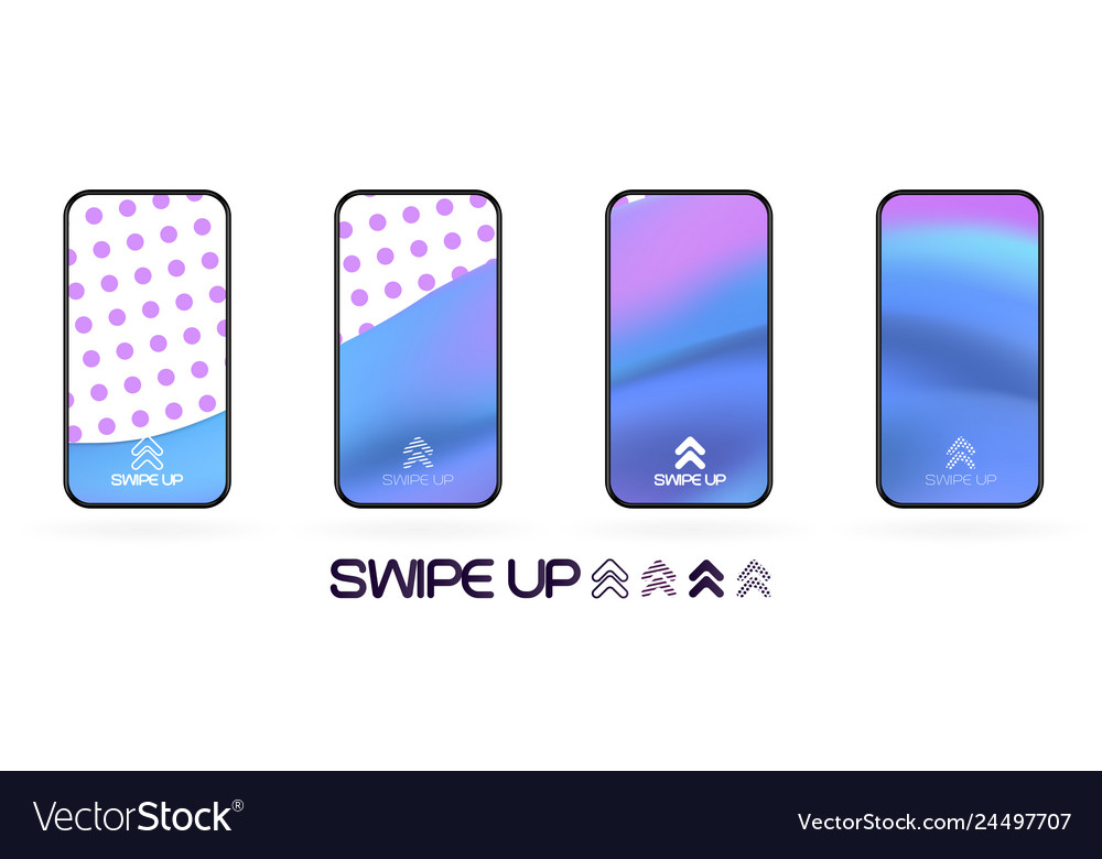 Swipe up template with abstract backdrop vector image Swipe up template with abstract backdrop