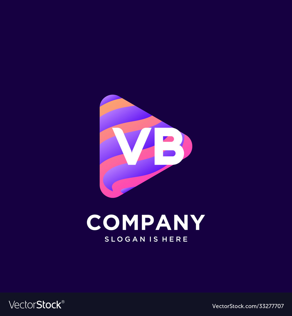 Vb initial logo with colorful template Vector Image Vb initial logo with colorful template