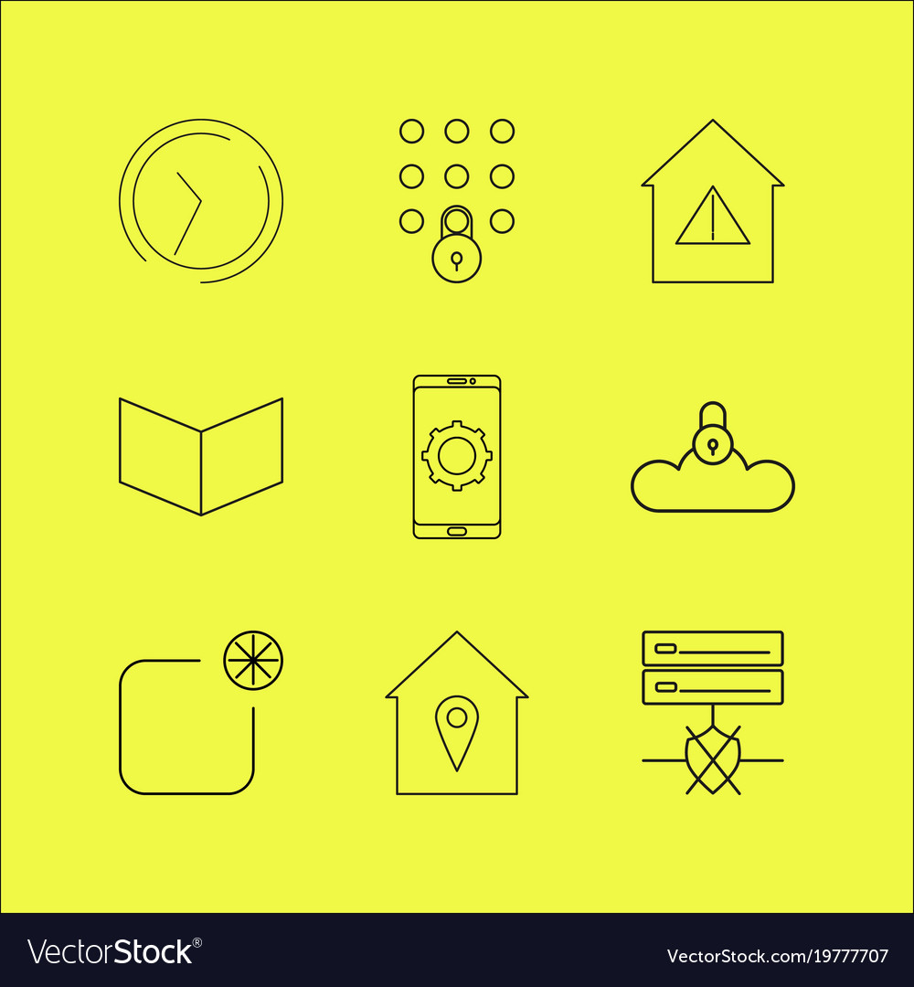 Web linear icon set simple outline icons