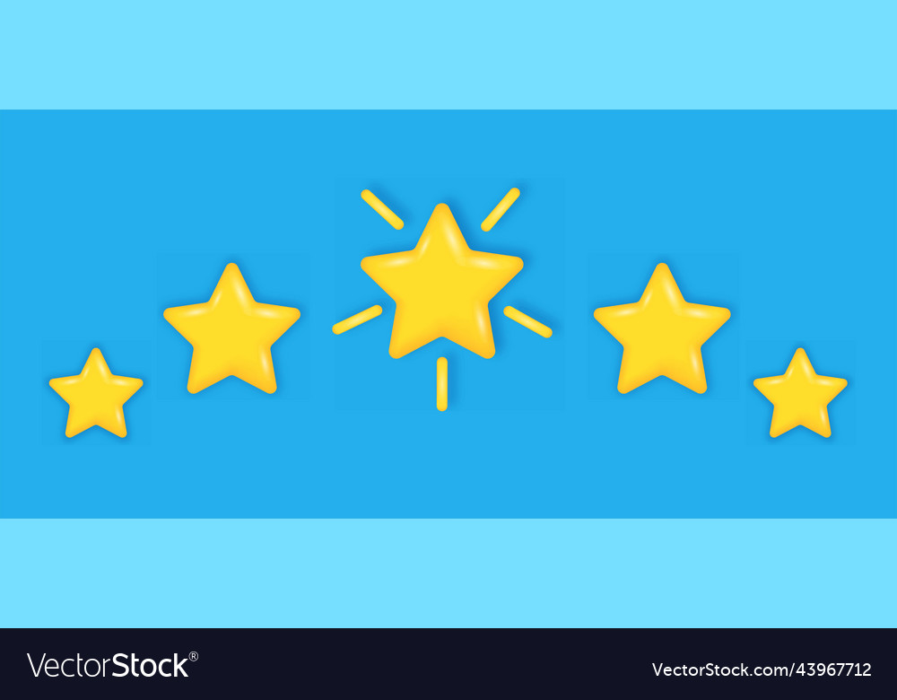 3d stars set Royalty Free Vector Image - VectorStock