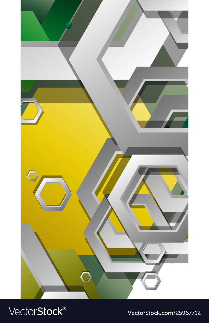 Abstract geometric background with hexagons vector image Abstract geometric background with hexagons