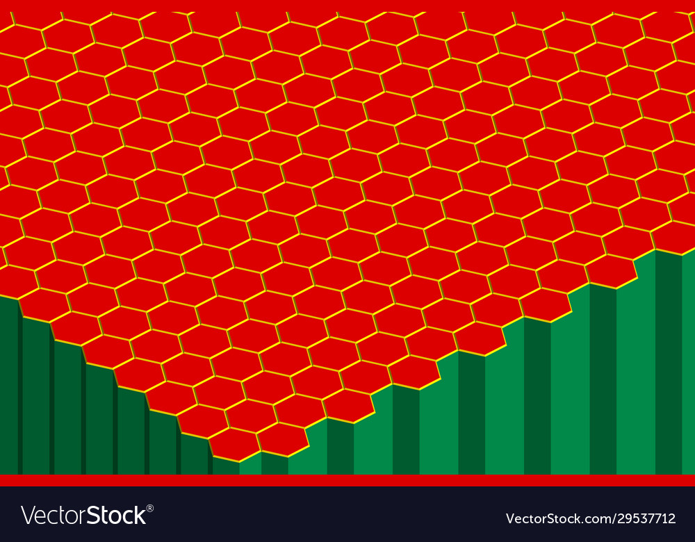Abstract hexagonal background 3d