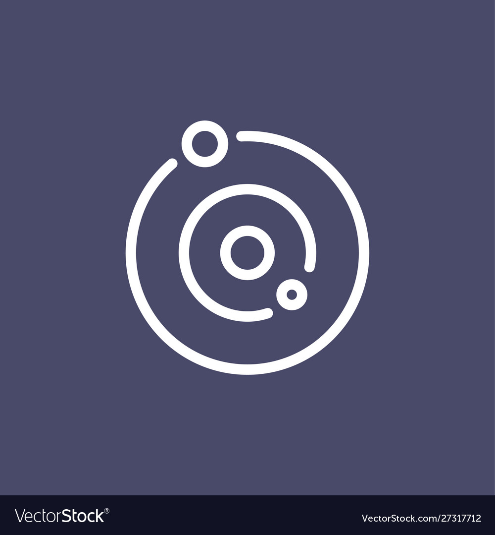 Astronomy icon simple flat style outline