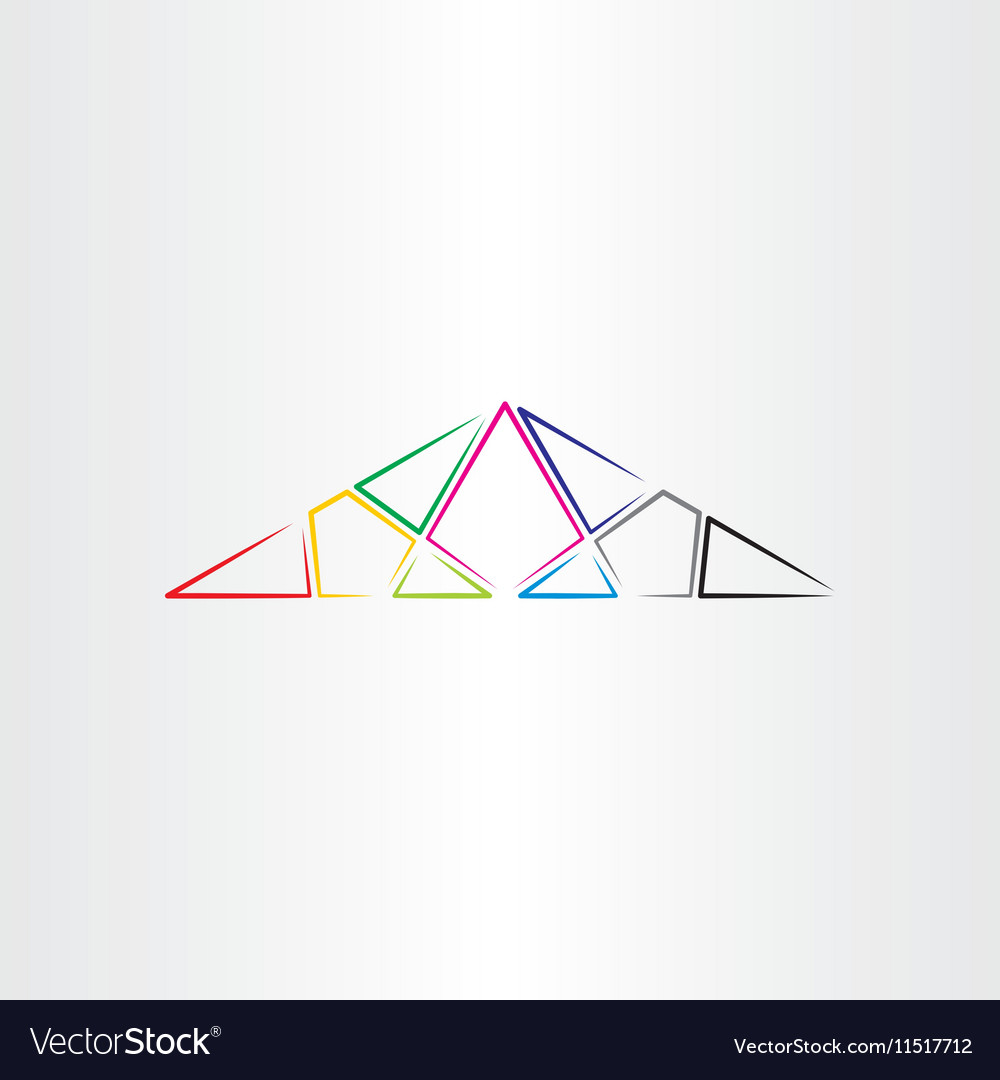 Colorful triangle background design element