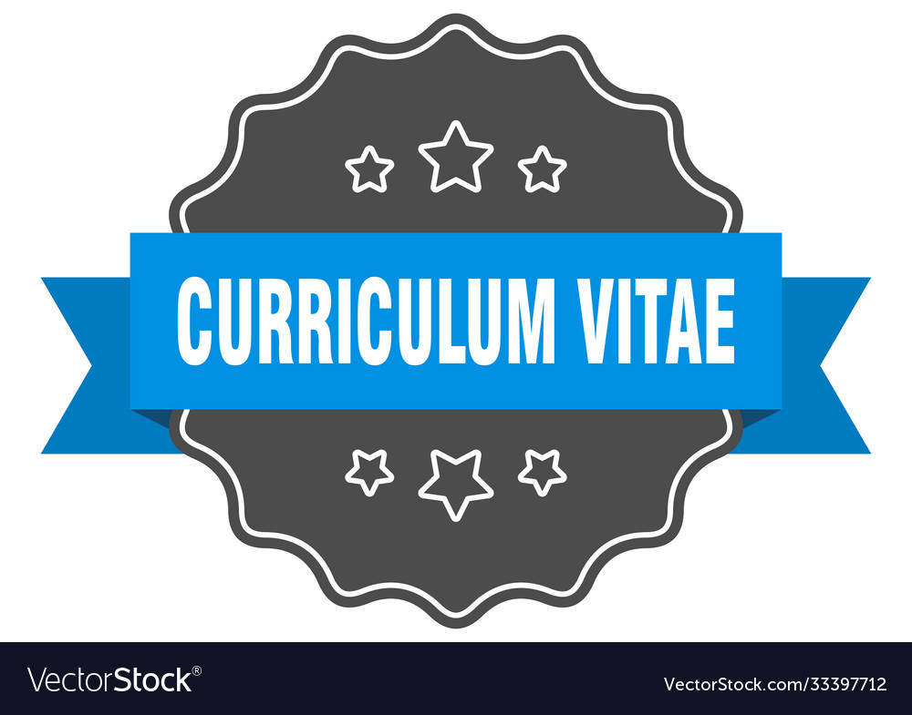 Curriculum vitae label isolated Royalty Free Vector Image