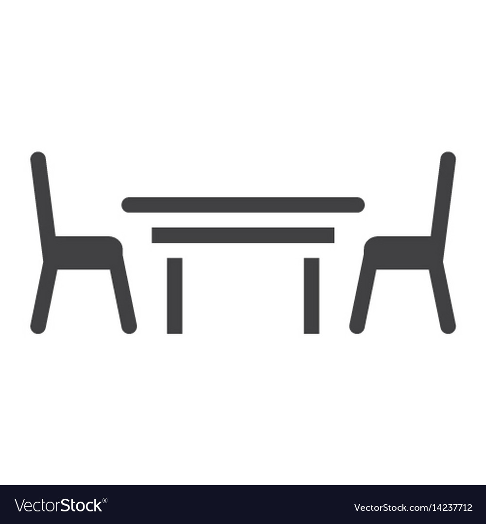 dining-table-solid-icon-furniture-and-interior-vector-image