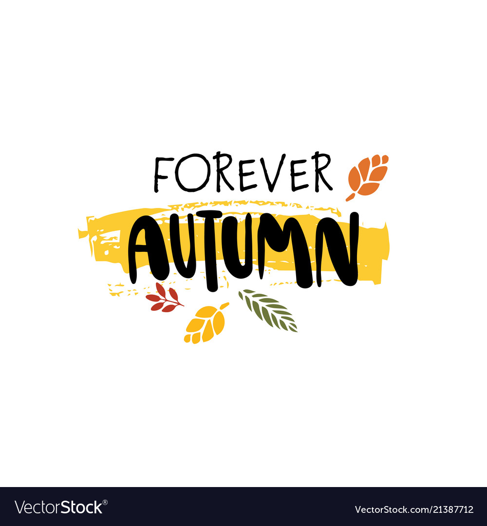 Forever autumn badge isolated design label season