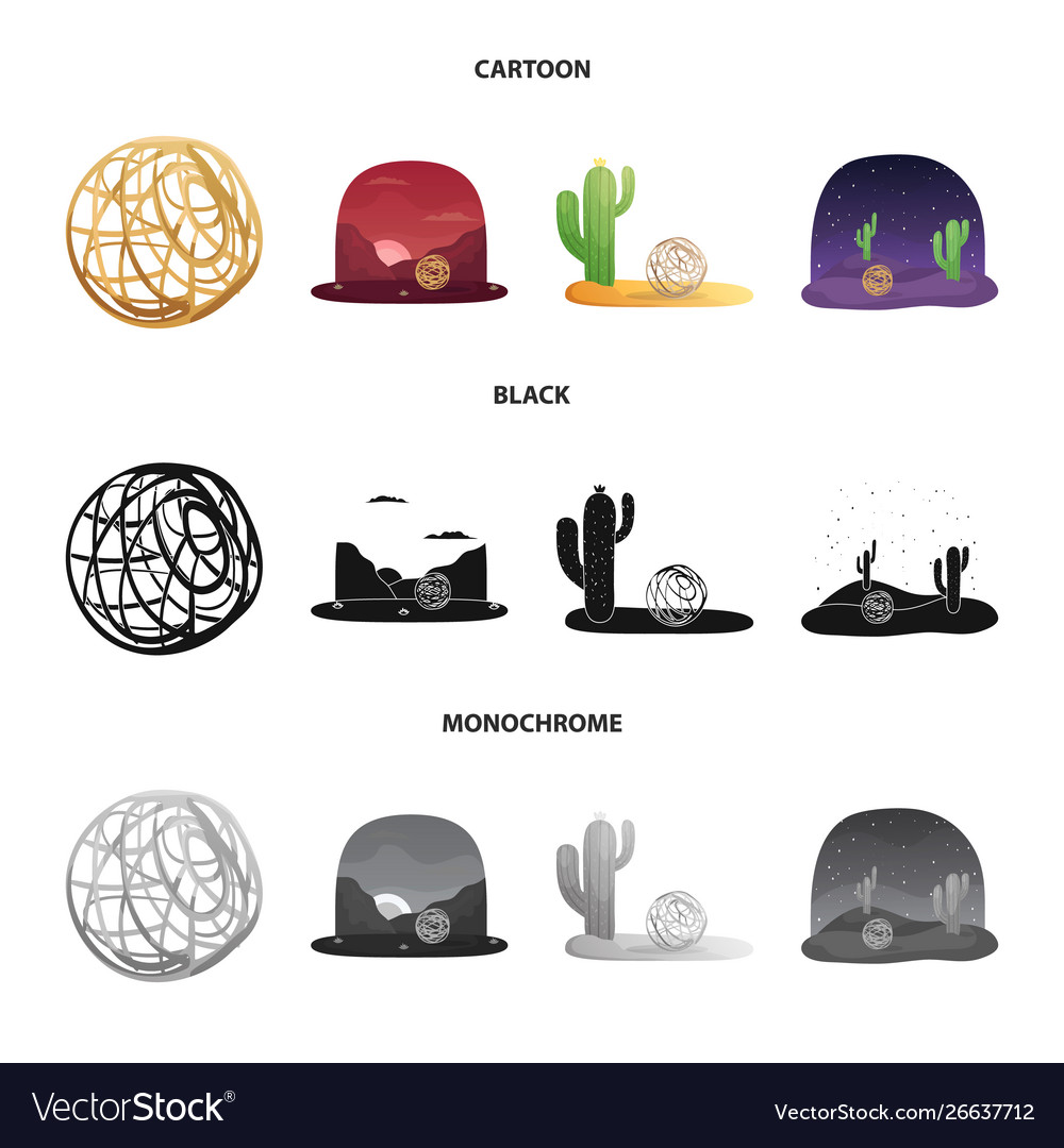 Isolated object landscape and nature icon set