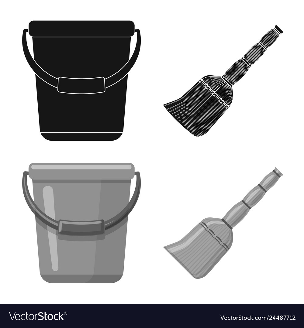 Isolated object of cleaning and service icon