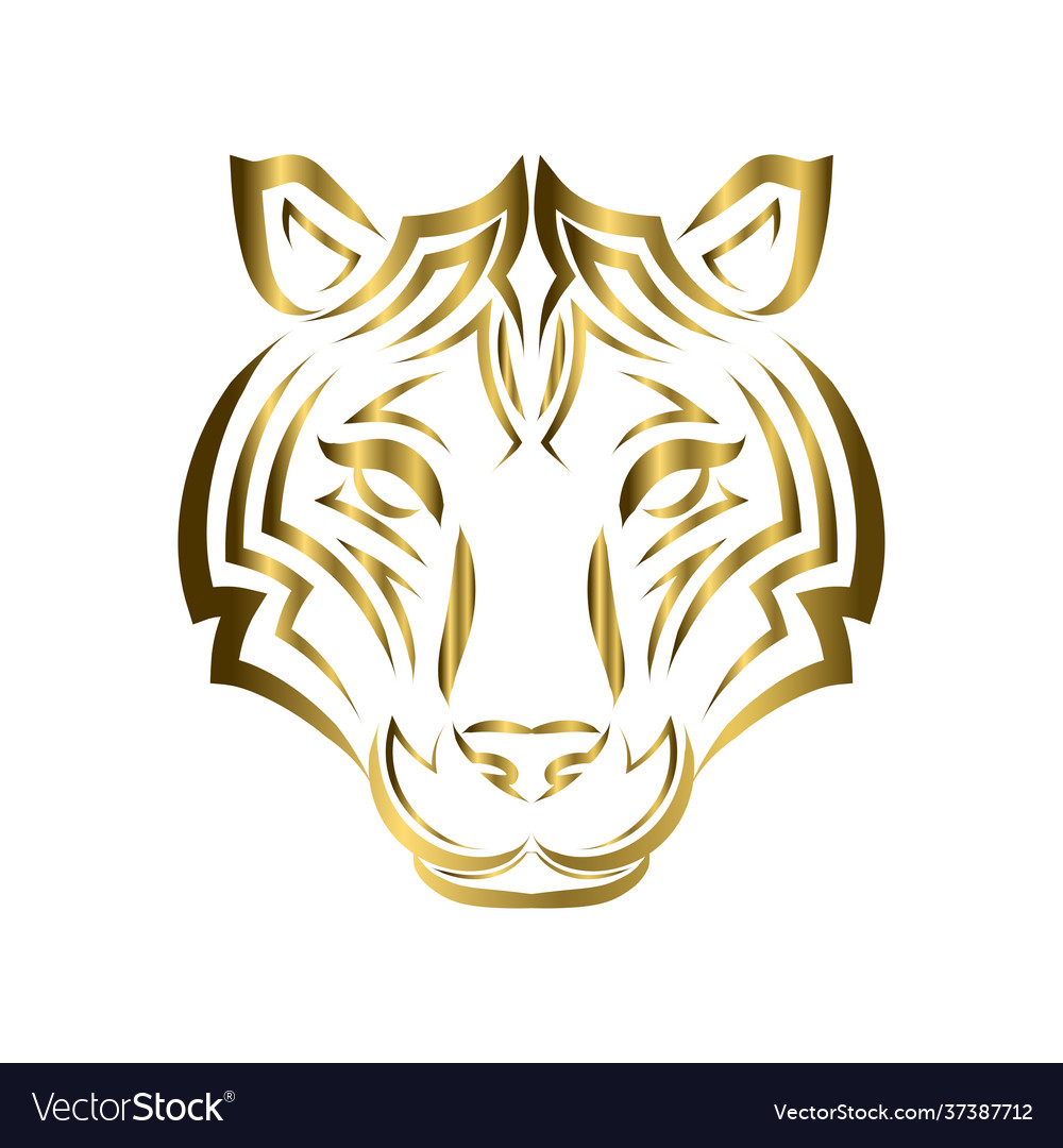 Line art tiger head suitable for use Royalty Free Vector