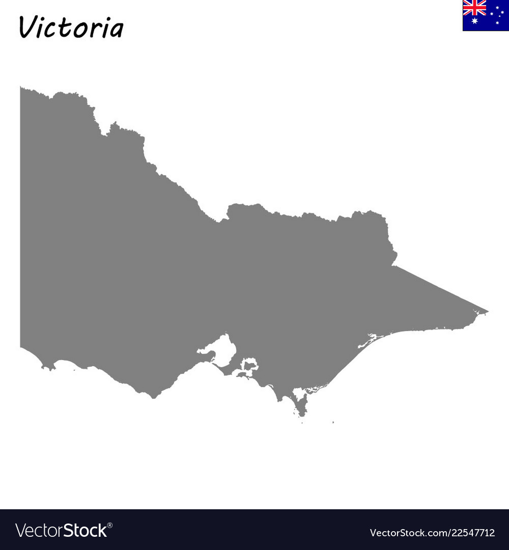 Map of victoria is a state australia vector image Map of victoria is a state australia