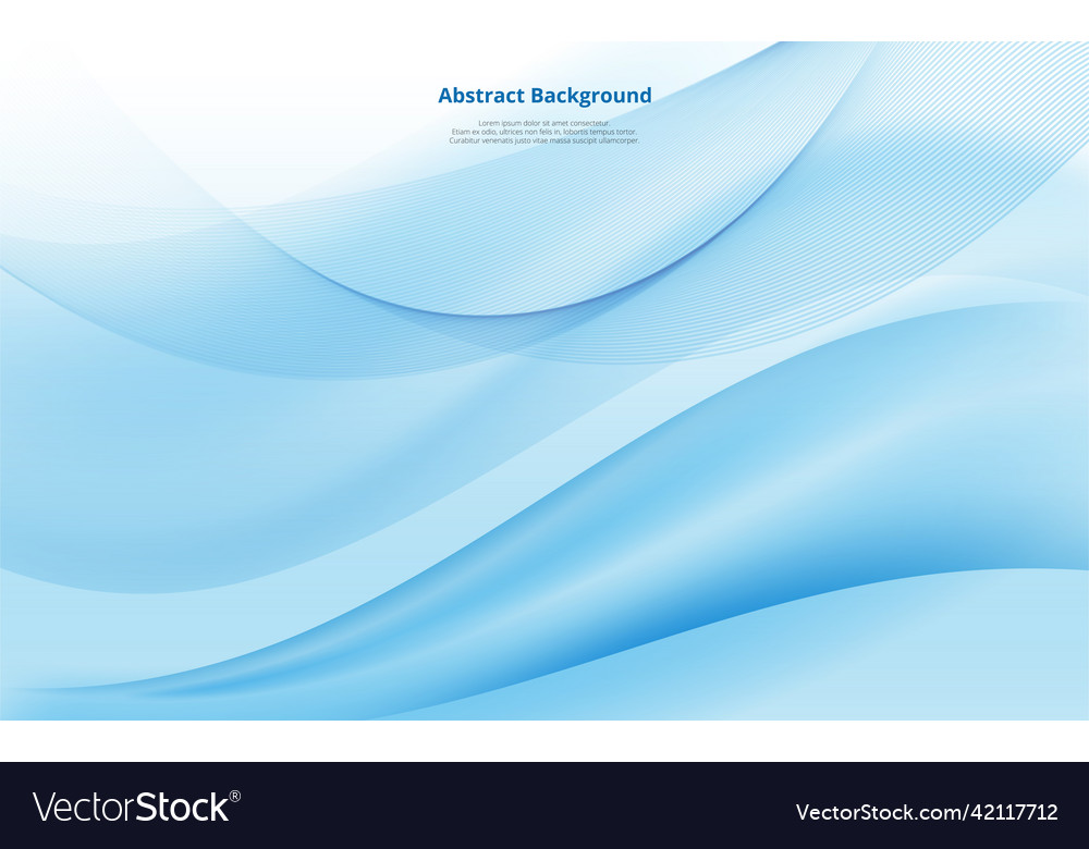 Modern soft wave abstract background with blue vector image Modern soft wave abstract background with blue