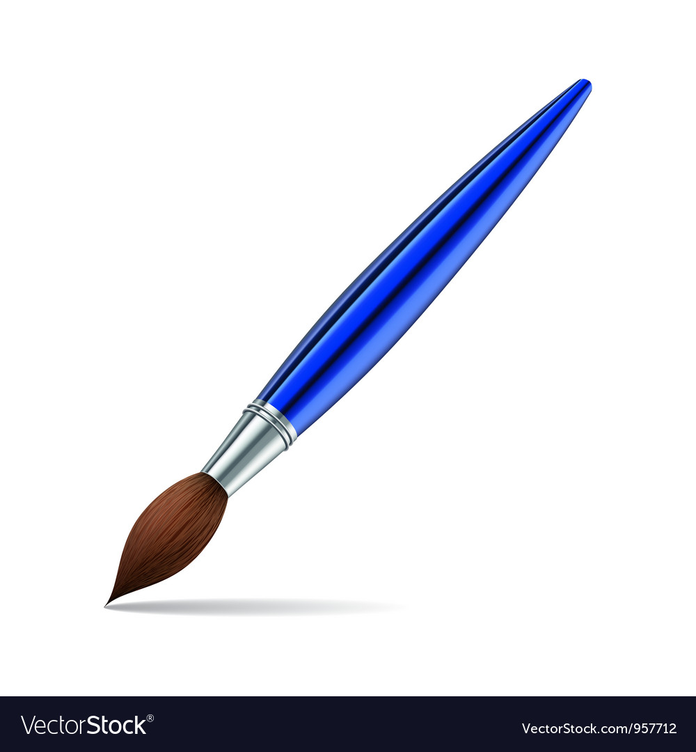 Paint brush  on white  background  Royalty Free Vector Image