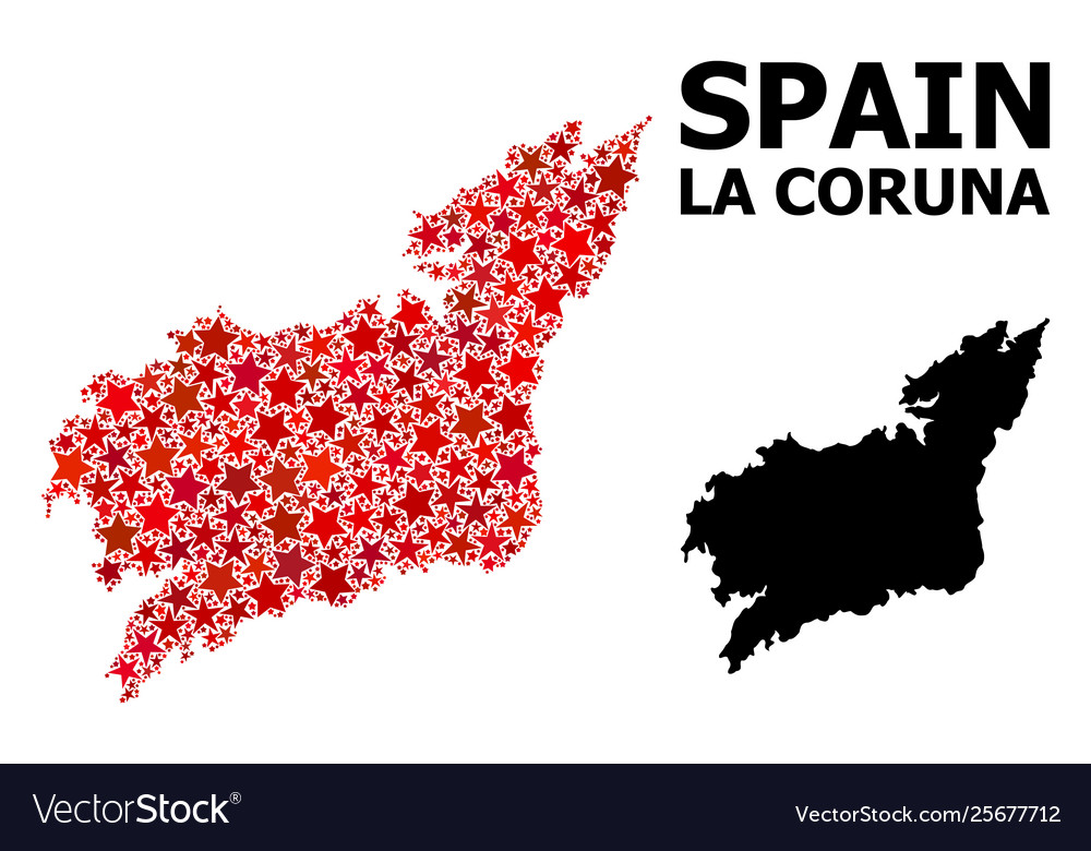 Red star pattern map la coruna province