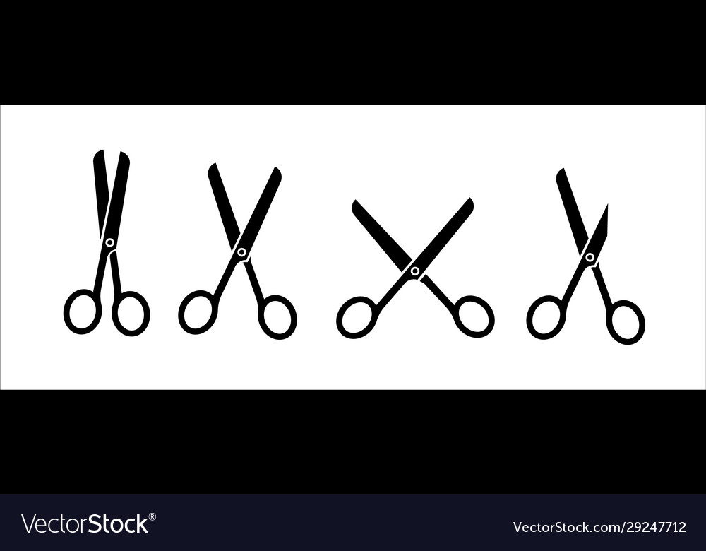 Scissors with cut lines paper