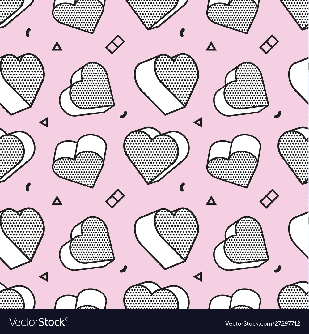 Seamless pattern colorful with 3d graphic