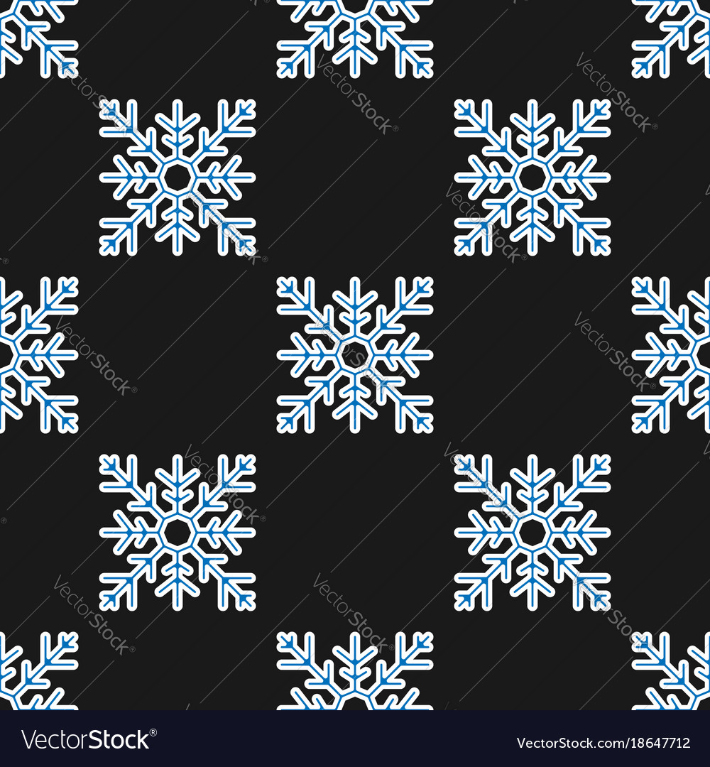 Seamless pattern of geometric snowflake square