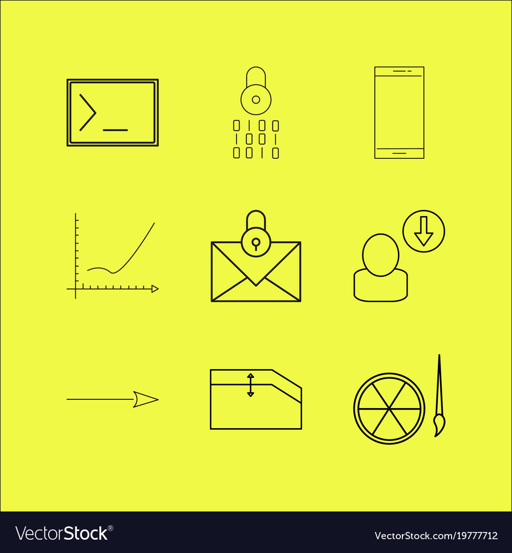 Web linear icon set simple outline icons