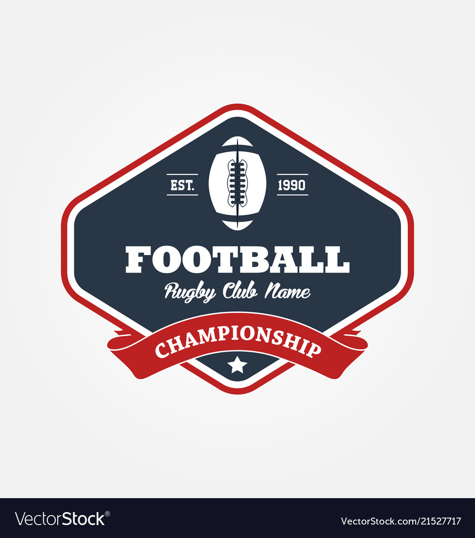 American football championship logo sport design Vector Image