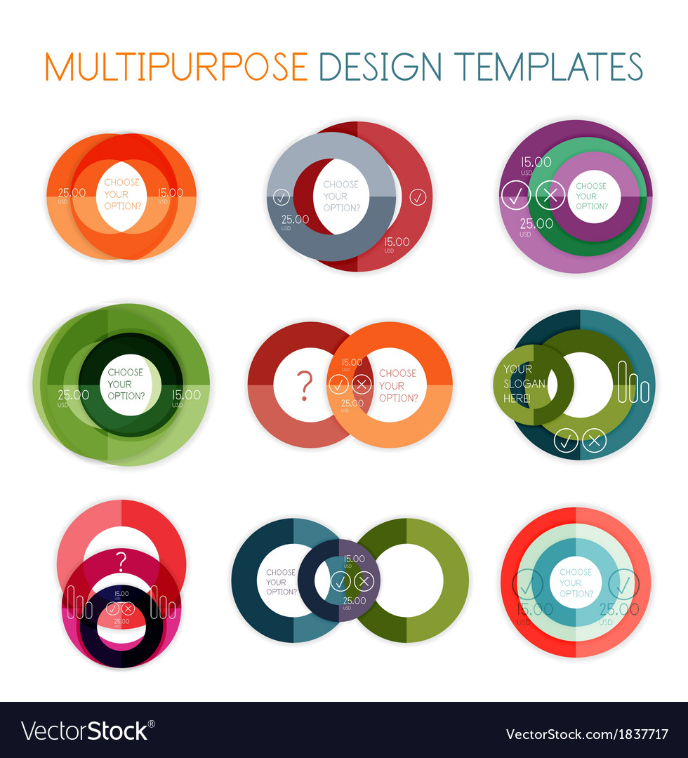 Collection Of Circle Shaped Multipurpose Templates