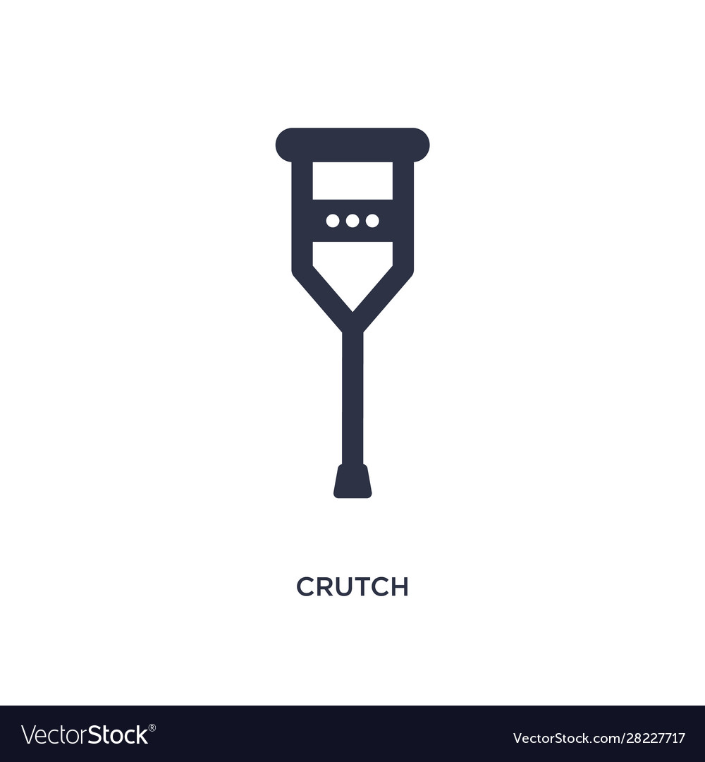 Crutch icon on white background simple element