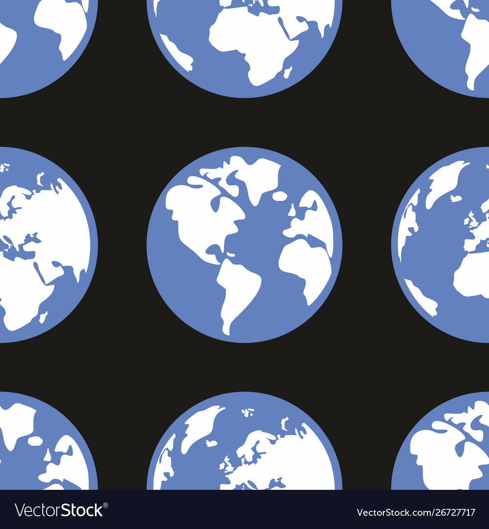Earth Tile Pattern - Black Background