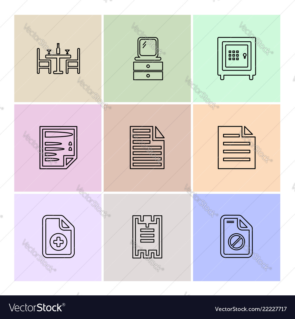 Files document clipboard write eps icons set